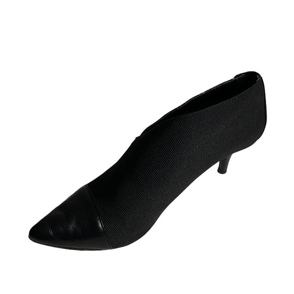 Bandolino Women's Black Pointed Toe Stitch Detail Heels - Picture 2 of 7